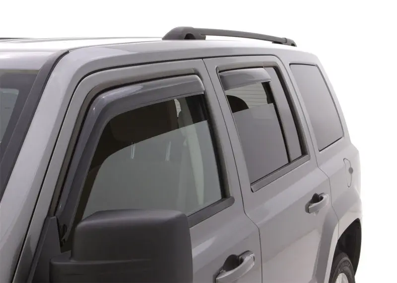 Avs 07-18 Jeep Patriot Ventvisor In-Channel Front & Rear Window Deflectors 4Pc - Smoke 1