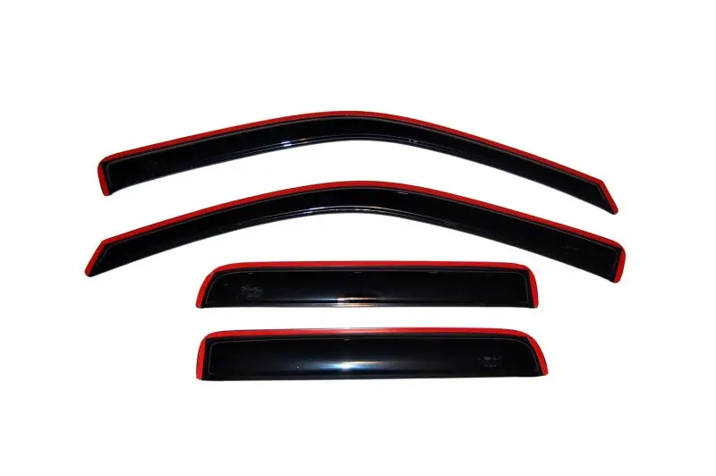 Avs 04-12 Chevy Colorado Crew Cab Ventvisor In-Channel Front & Rear Window Deflectors 4Pc - Smoke 1