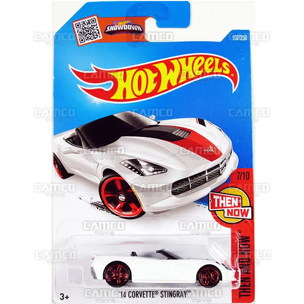 14 Corvette Stingray #107 White - 2016 Hot Wheels 1