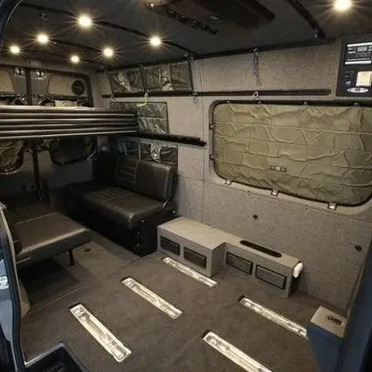 2019+ Sprinter Van Wall Liner Kit, 170" Ext, High Roof, Upholstered (No Upper Cabinets) 1