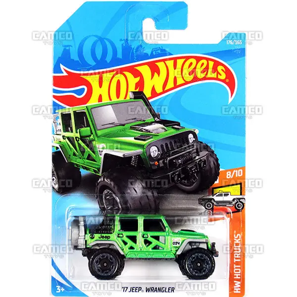 17 Jeep Wrangler #176 Green - 2018 Hot Wheels 1