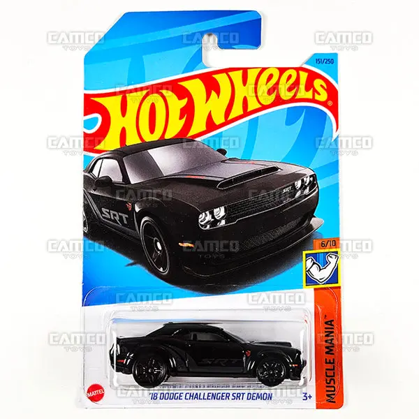 18 Dodge Challenger Srt Demon #151 Black - 2023 Hot Wheels 1