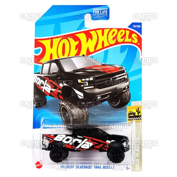 19 Chevy Silverado Trail Boss Lt #53 Black - 2022 Hot Wheels 1