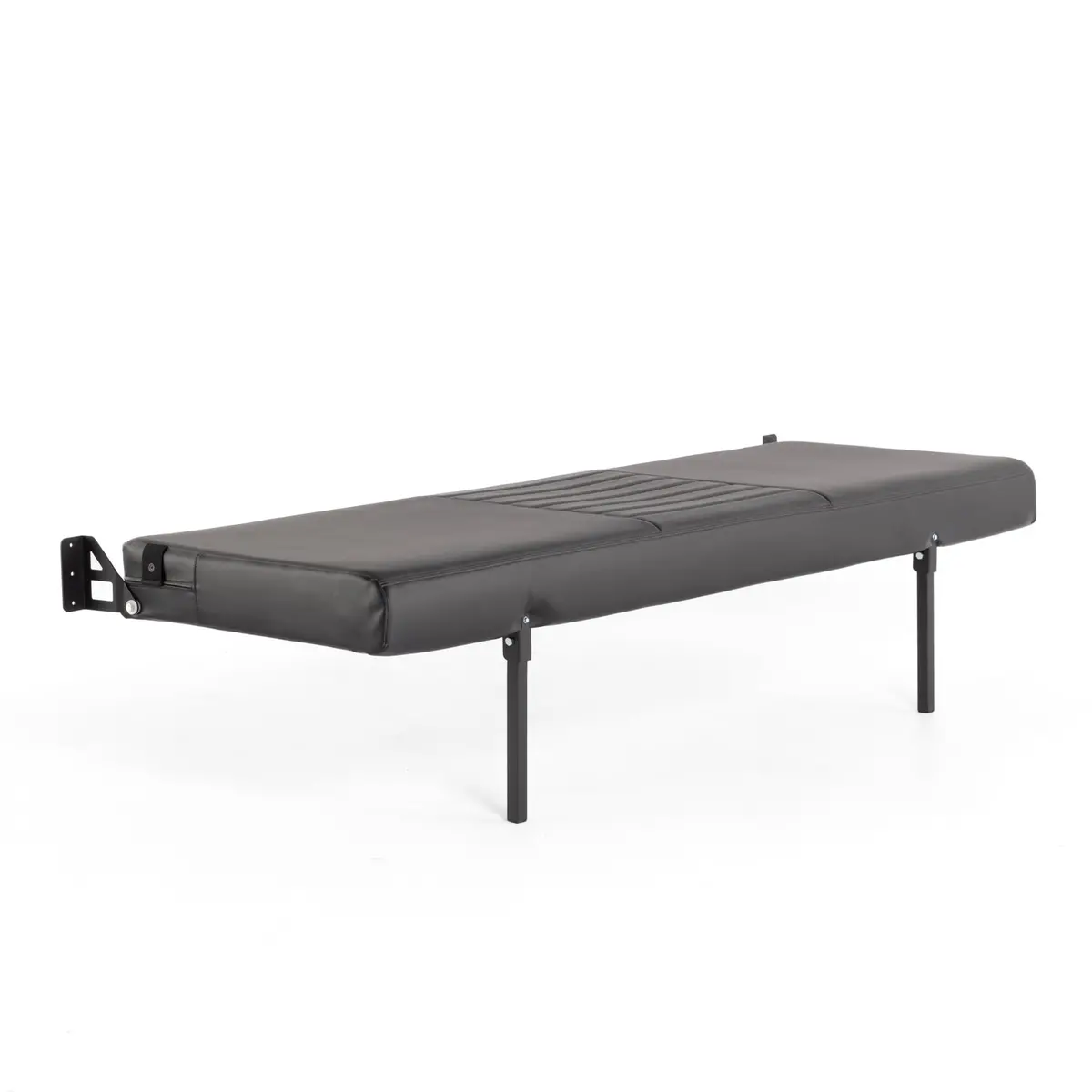 76" Folding Bench Seat - Carbon Fiber Vinyl 1