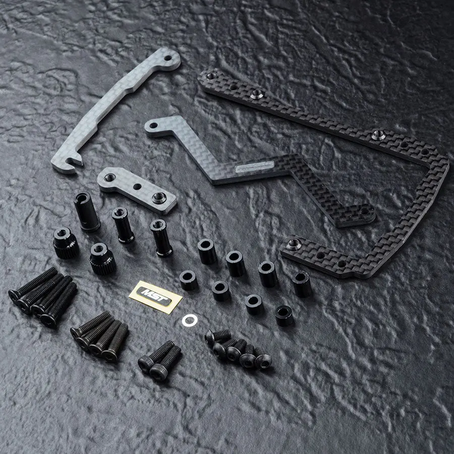 Mst Rmx/Rrx Rs Carbon Short Battery Holder Set - Black 1