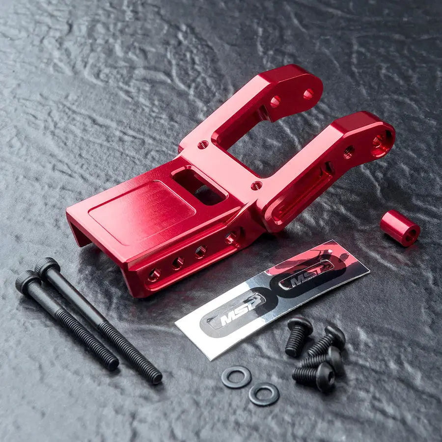 Mst Rmx M Alum. Rear Upper Deck Connecter - Red 1