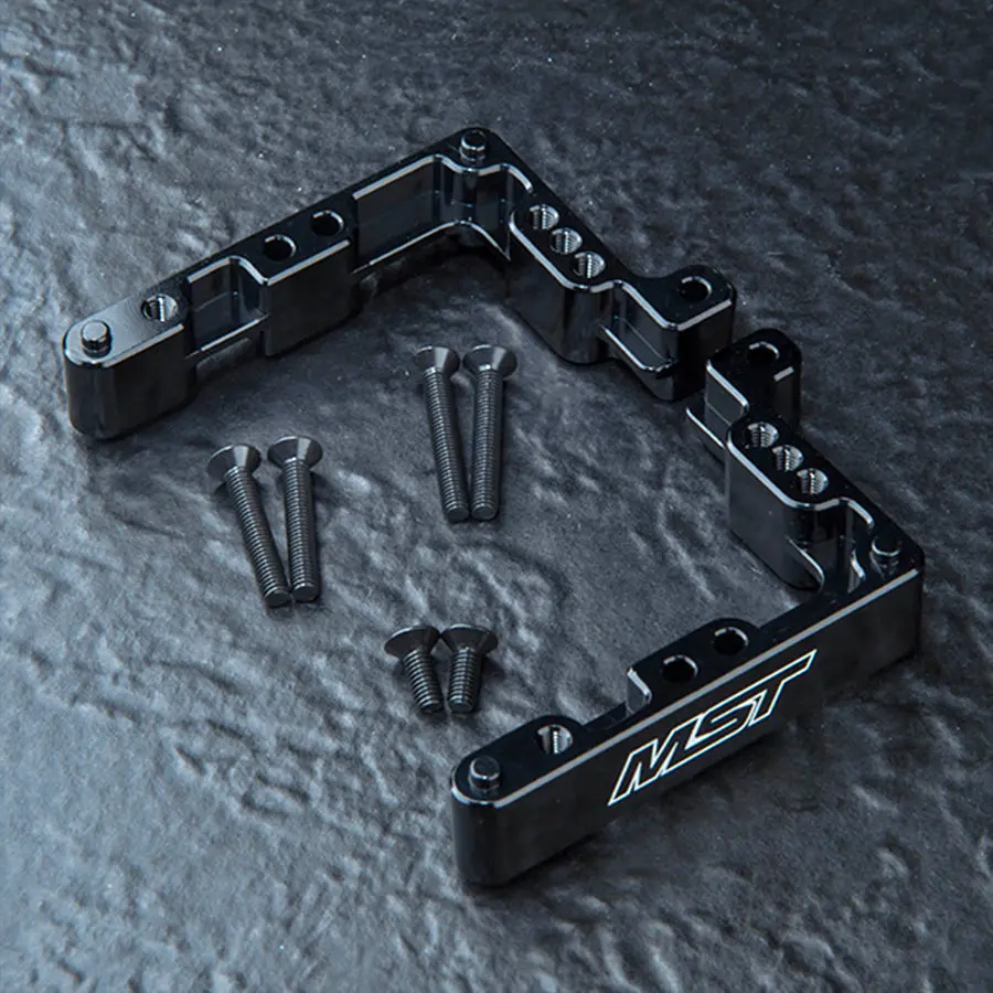 Mst Frx Alum. Rear Battery Mount Connecter - Black 1