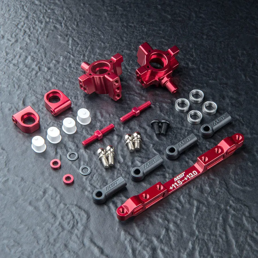 Mst Tmb Alum. Rear Hub Set - Red 1