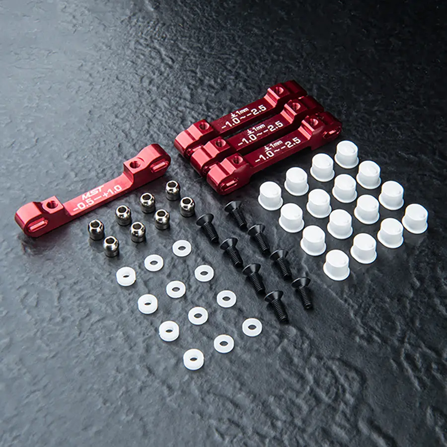 Mst Rmx 2.5 Rtr Alum. Suspension Mount Set - Red 1