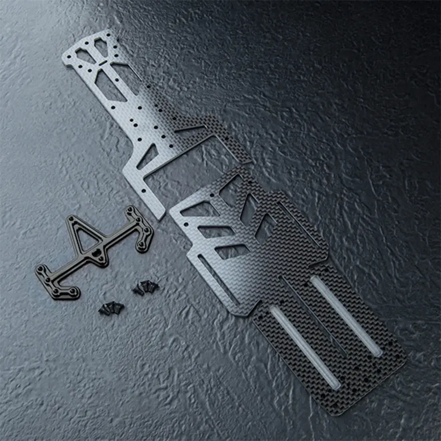 Mst Rmx 4 Carbon Lightweight Adjustable Wheelbase Lower Deck - Black 1