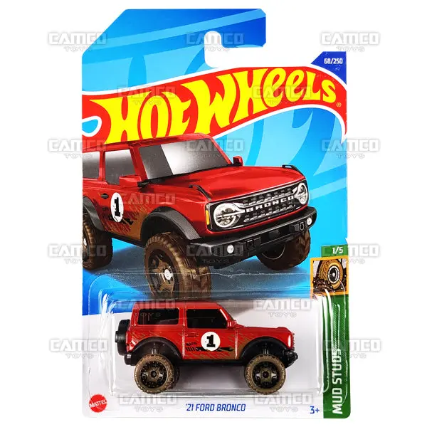 21 Ford Bronco #68 Red - 2022 Hot Wheels 1