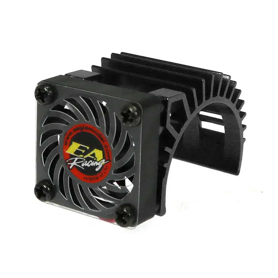 Eagle Racing Alum. Motor Heatsink (Side Type) W/ Fan - Black 1