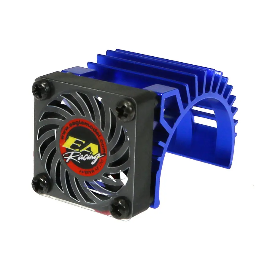 Eagle Racing Alum. Motor Heatsink (Side Type) W/ Fan - Blue 1
