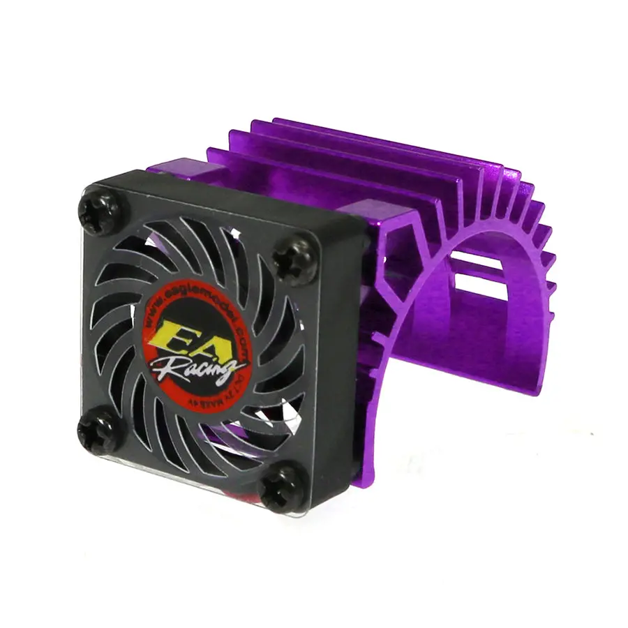 Eagle Racing Alum. Motor Heatsink (Side Type) W/ Fan - Purple 1