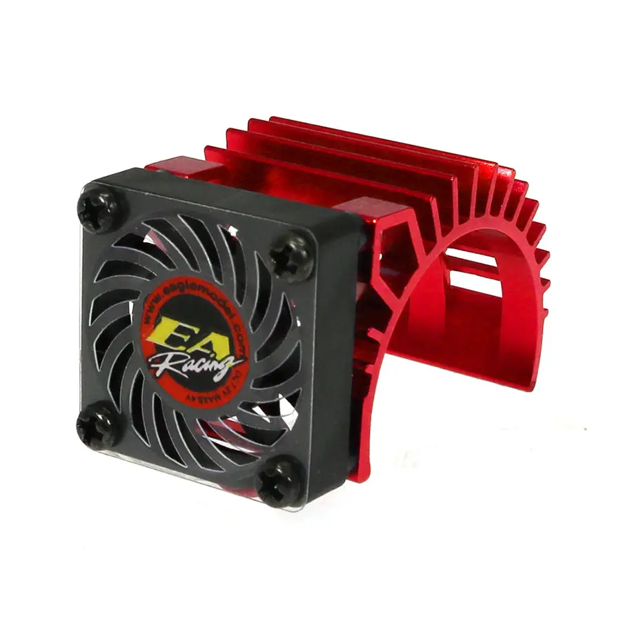 Eagle Racing Alum. Motor Heatsink (Side Type) W/ Fan - Red 1