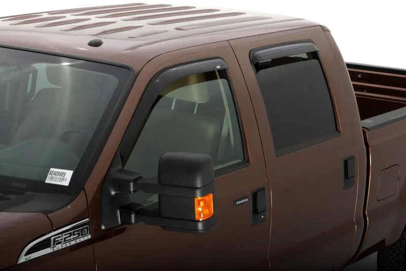 Avs 99-16 Ford F-250 Supercab Ventvisor Outside Mount Window Deflectors 4Pc - Smoke 1