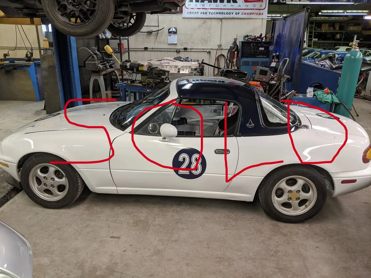 1990 Spec Miata White #28 1
