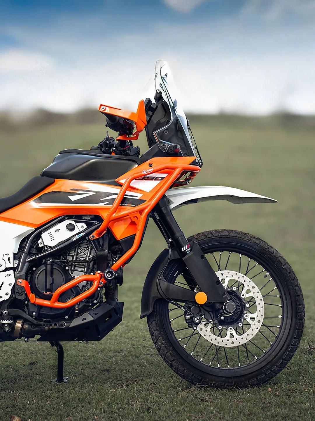 Legundary Ktm Adv 390 2025 Model Raptor Crash Guard Orange 1