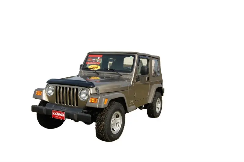 Avs 97-06 Jeep Wrangler Ventvisor Outside Mount Window Deflectors 2Pc - Smoke 1