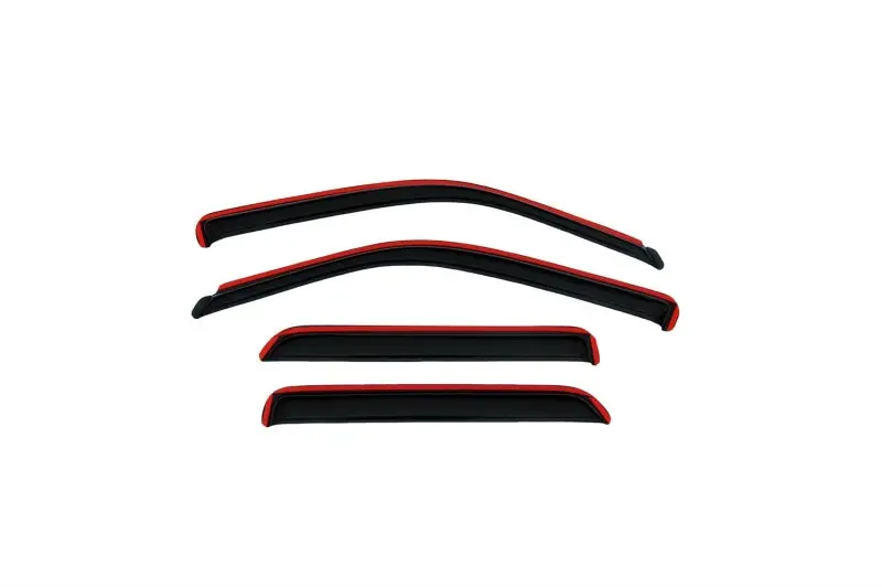 Avs 07-18 Jeep Wrangler Unlimited Ventvisor In-Channel Front & Rear Window Deflectors 4Pc - Smoke 1