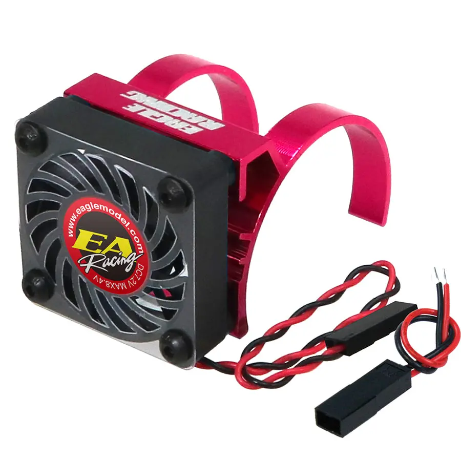 Eagle Racing Alum. Motor Heatsink Light Weight V2 W/ Fan - Red 1