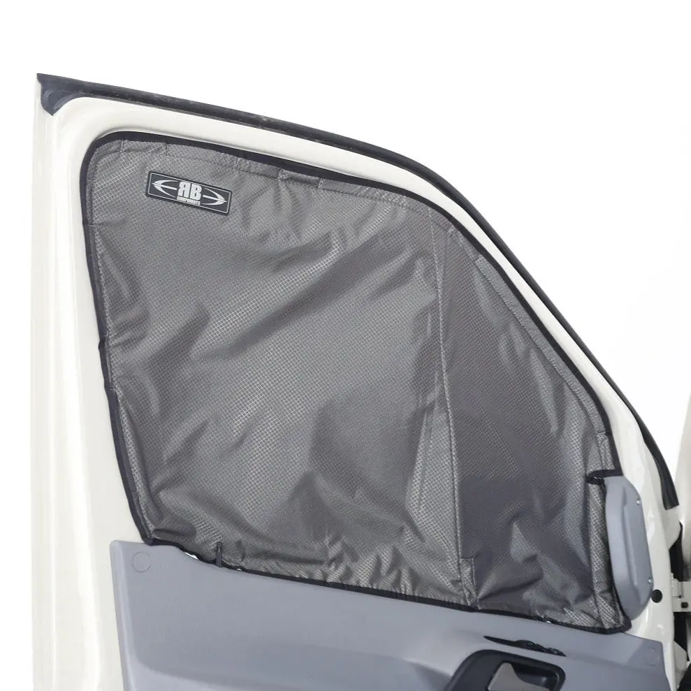 2007-2018  Sprinter Van Fabric - Magnetic Front Door Window Cover For Driver / Passenger Windows 3