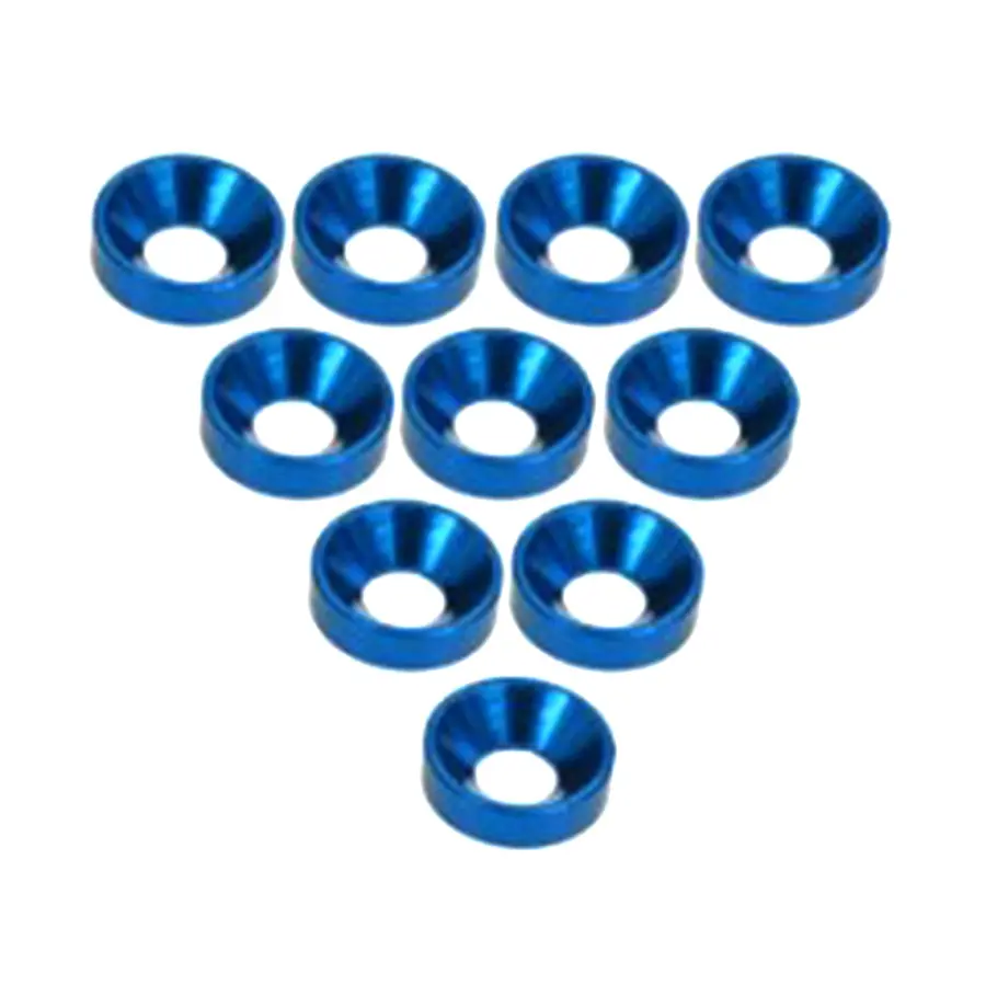 3Racing Alum. M3 Countersunk Washer - Blue 1