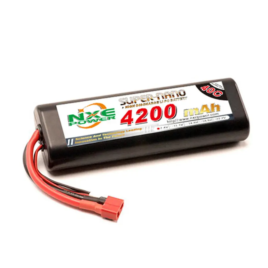 Nxe 4200Mah 40C 7.4V Round Hard Case Lipo Battery 1