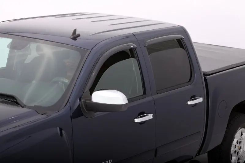 Avs 07-13 Chevy Silverado 1500 Ext. Cab Ventvisor Outside Mount Window Deflectors 4Pc - Smoke 1