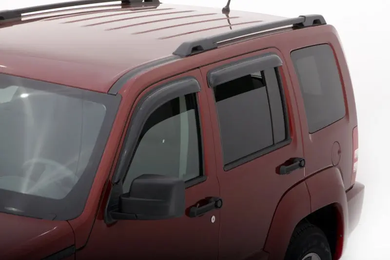 Avs 08-14 Jeep Liberty Ventvisor Outside Mount Window Deflectors 4Pc - Smoke 1