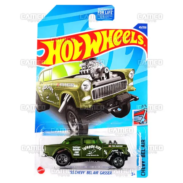 55 Chevy Bel Air Gasser #43 Green - 2022 Hot Wheels 1