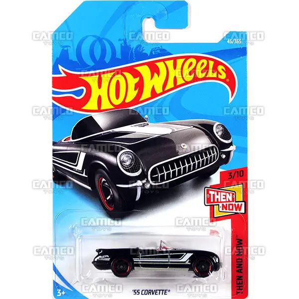 55 Corvette #45 Black - 2018 Hot Wheels 1