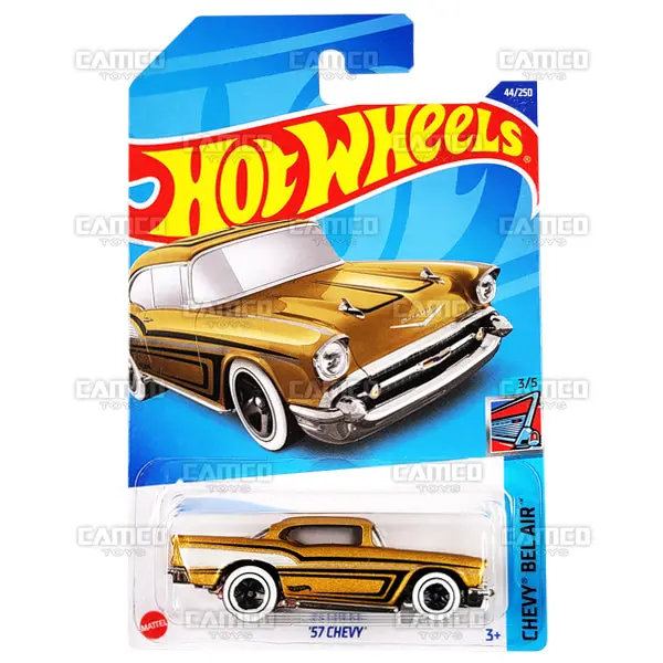 57 Chevy #44 Gold - 2022 Hot Wheels 1