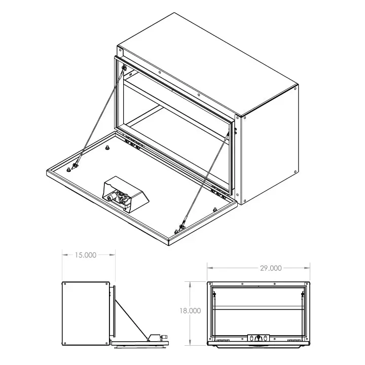 Rear Door Storage Box - Small Horizontal 2