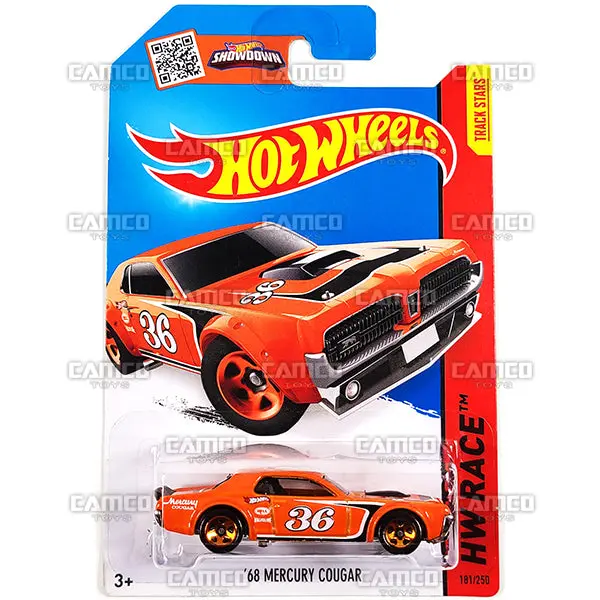 68 Mercury Cougar #181 Orange - 2015 Hot Wheels 1