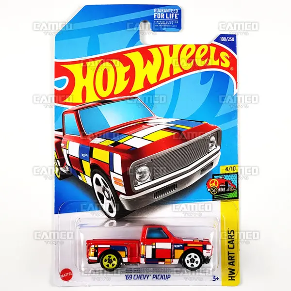 69 Chevy Pickup #108 Red - 2022 Hot Wheels 1