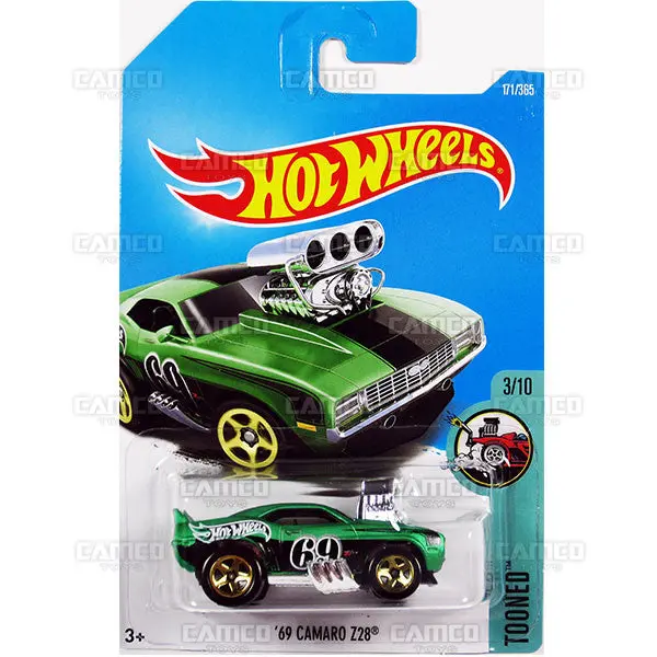 69 Camaro Z28 #171 Green - 2017 Hot Wheels 1