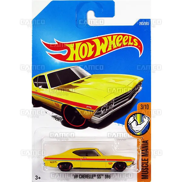 69 Chevelle Ss 396 #263 Yellow - 2017 Hot Wheels 1