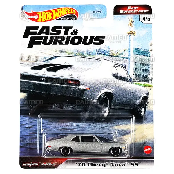 70 Chevy Nova Ss #4 Silver - 2021 Hot Wheels (Fast Superstars) 1