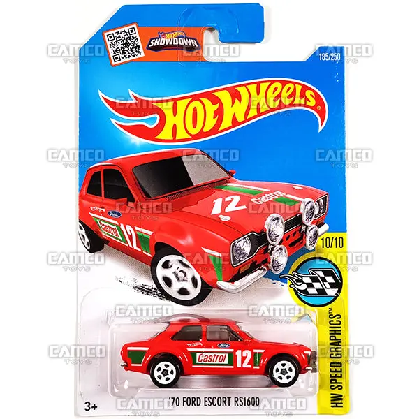 70 Ford Escort Rs1600 #185 Red - 2016 Hot Wheels 1