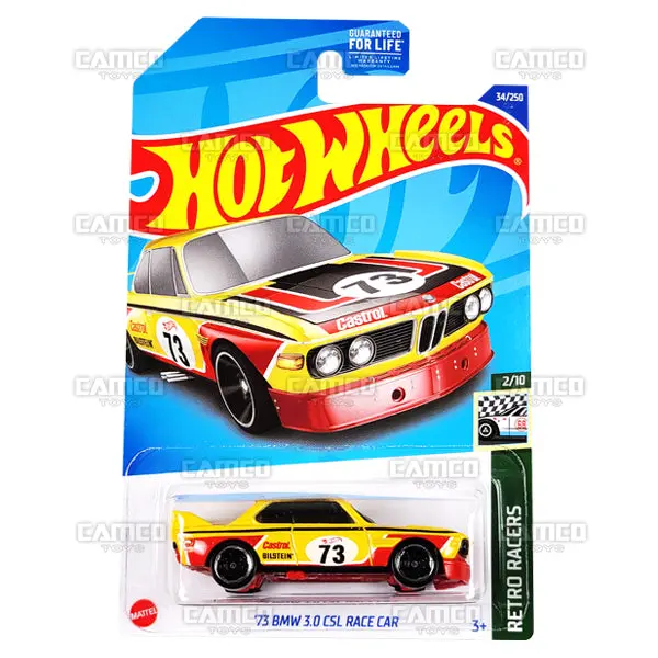 73 Bmw 3.0 Csl Race Car #34 Yellow - 2022 Hot Wheels 1