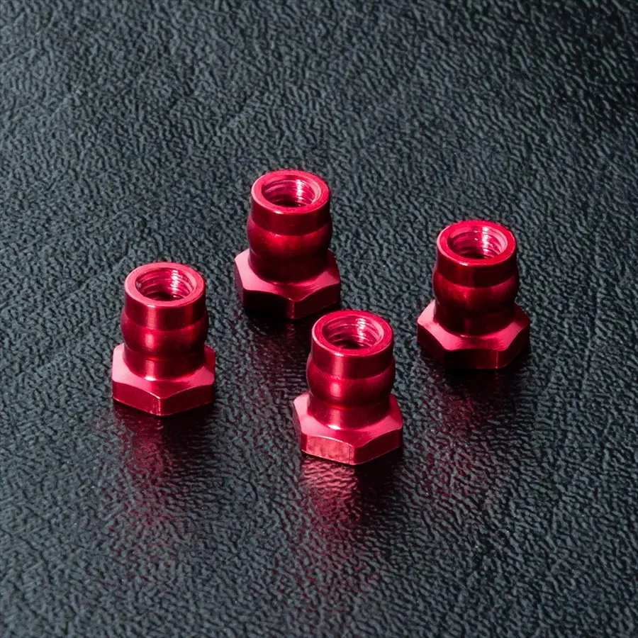 Mst Alum. Ball Connector Nut 4.8 - Red 1