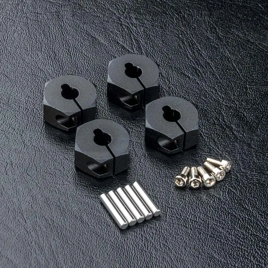 Mst Alum. Hex Wheel Hub 6Mm - Black 1