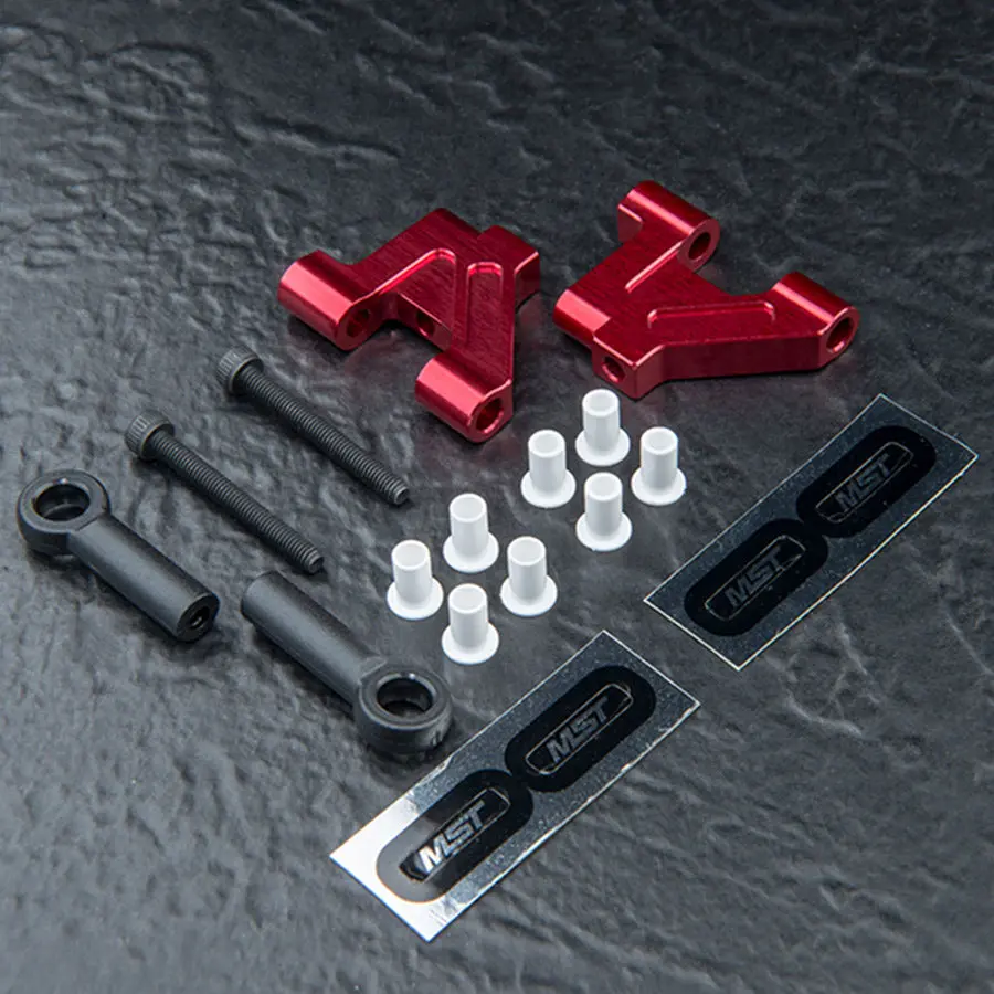 Mst Alum. M Front Lower Arm Set - Red 1