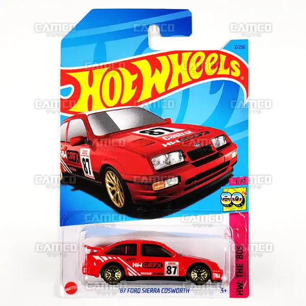 87 Ford Sierra Cosworth #2 Red - 2023 Hot Wheels 1