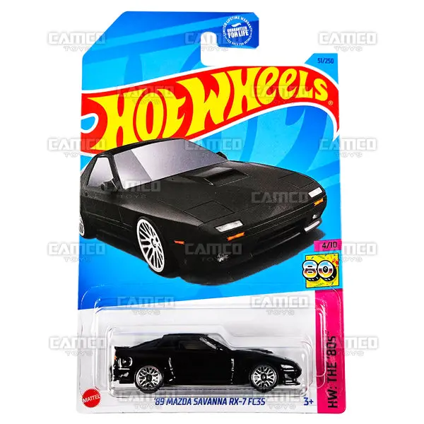 89 Mazda Savanna Rx-7 Fc35 #51 Black - 2023 Hot Wheels 1