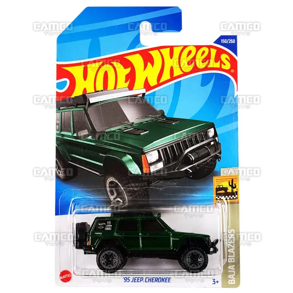 95 Jeep Cherokee #150 Green - 2022 Hot Wheels 1
