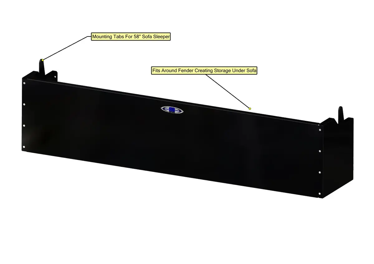 Sofa Storage Box, 58", Shallow 1