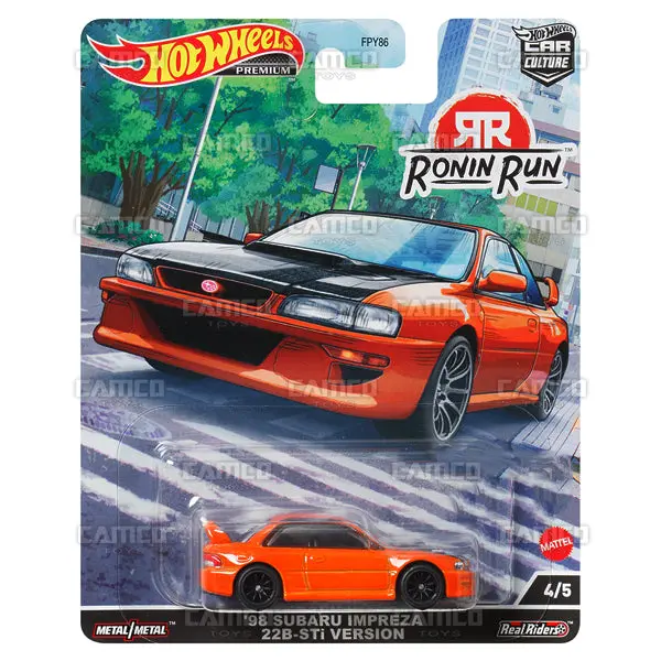 98 Subaru Impreza 22B-Sti Version #4 Orange - 2022 Hot Wheels (Ronin Run) 1