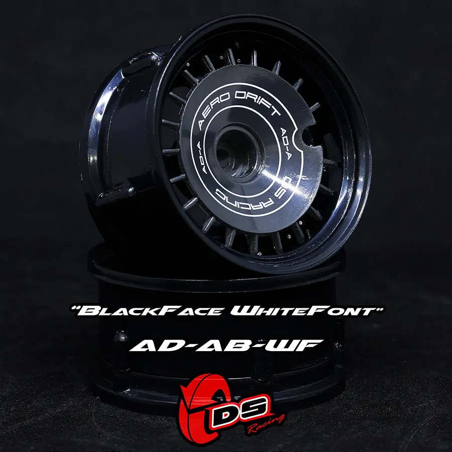Aero Drift Wheel Cover - Slope Black W/ White Font 1